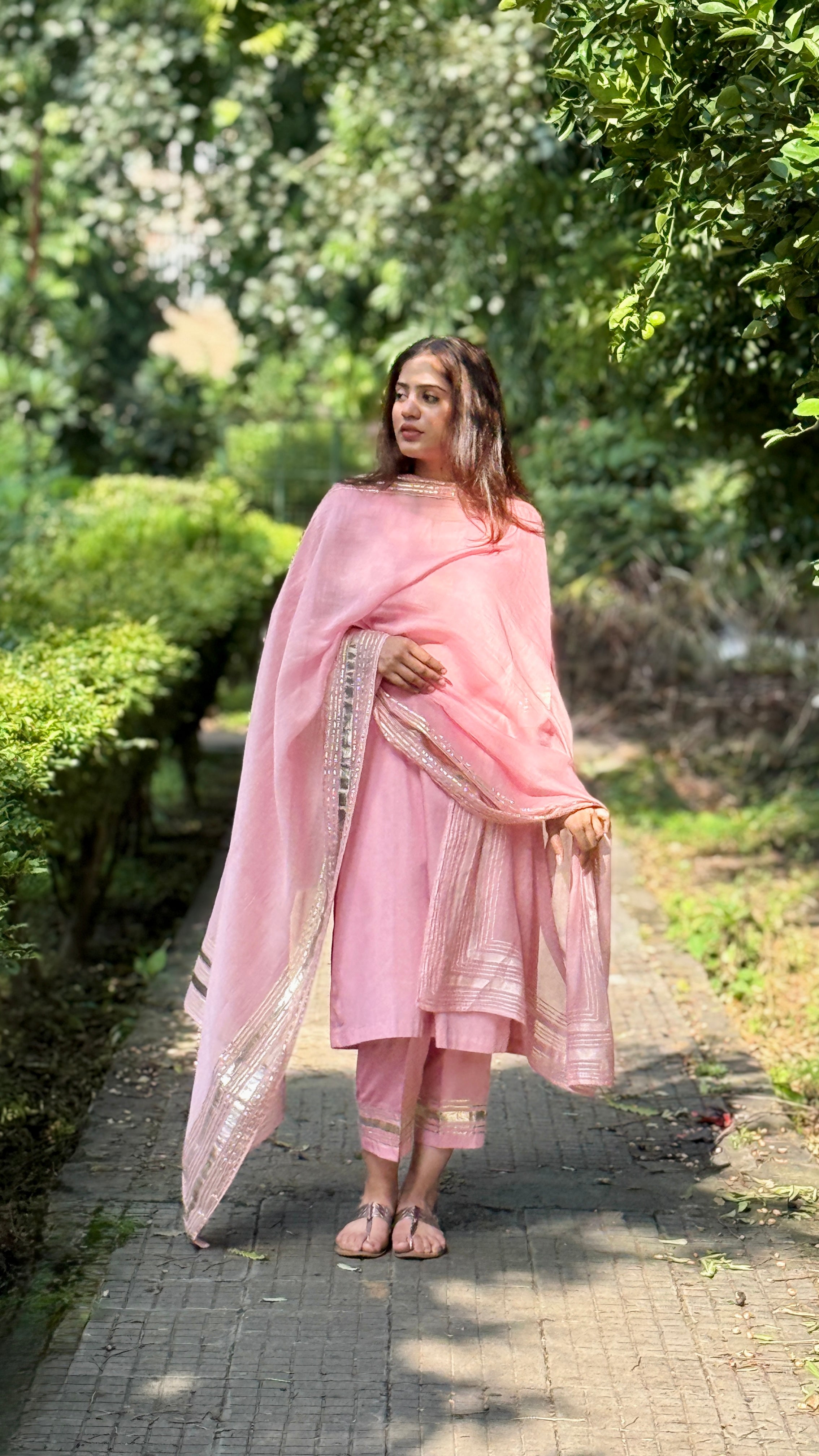 Pastel pink Gota set