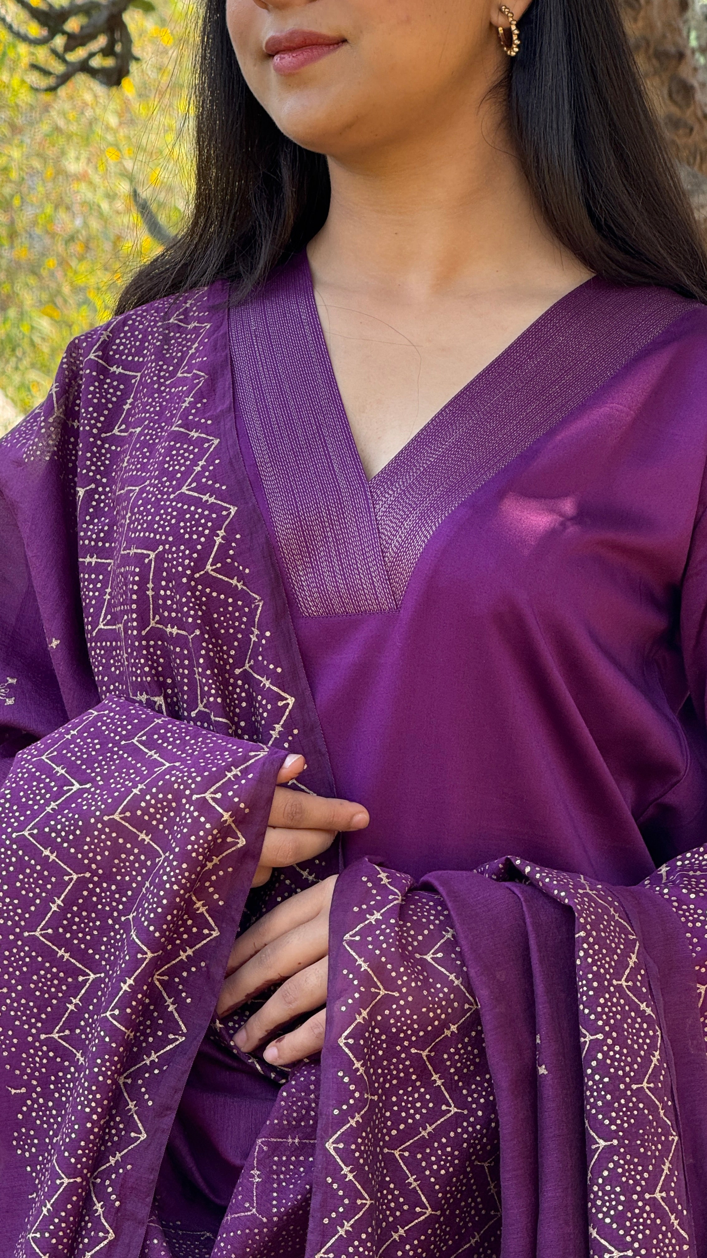 Royal raatrani cotton block printed Chanderi dupatta set