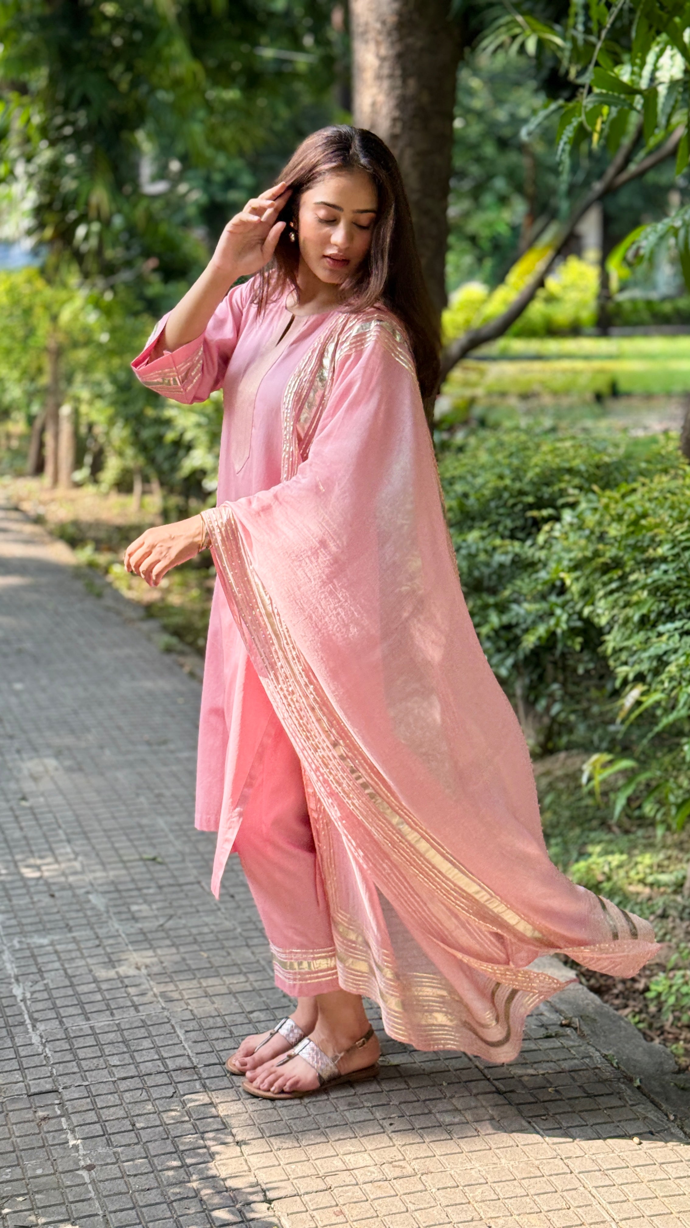 Pastel pink Gota set