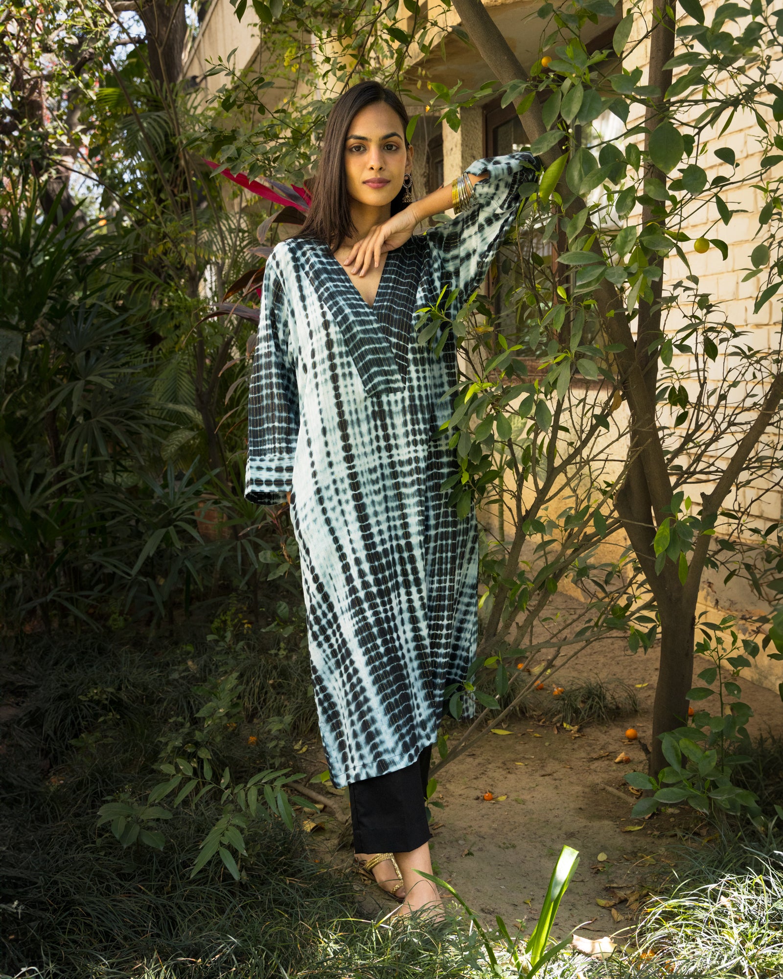 Monochrome tie dye cotton set - Set of 2