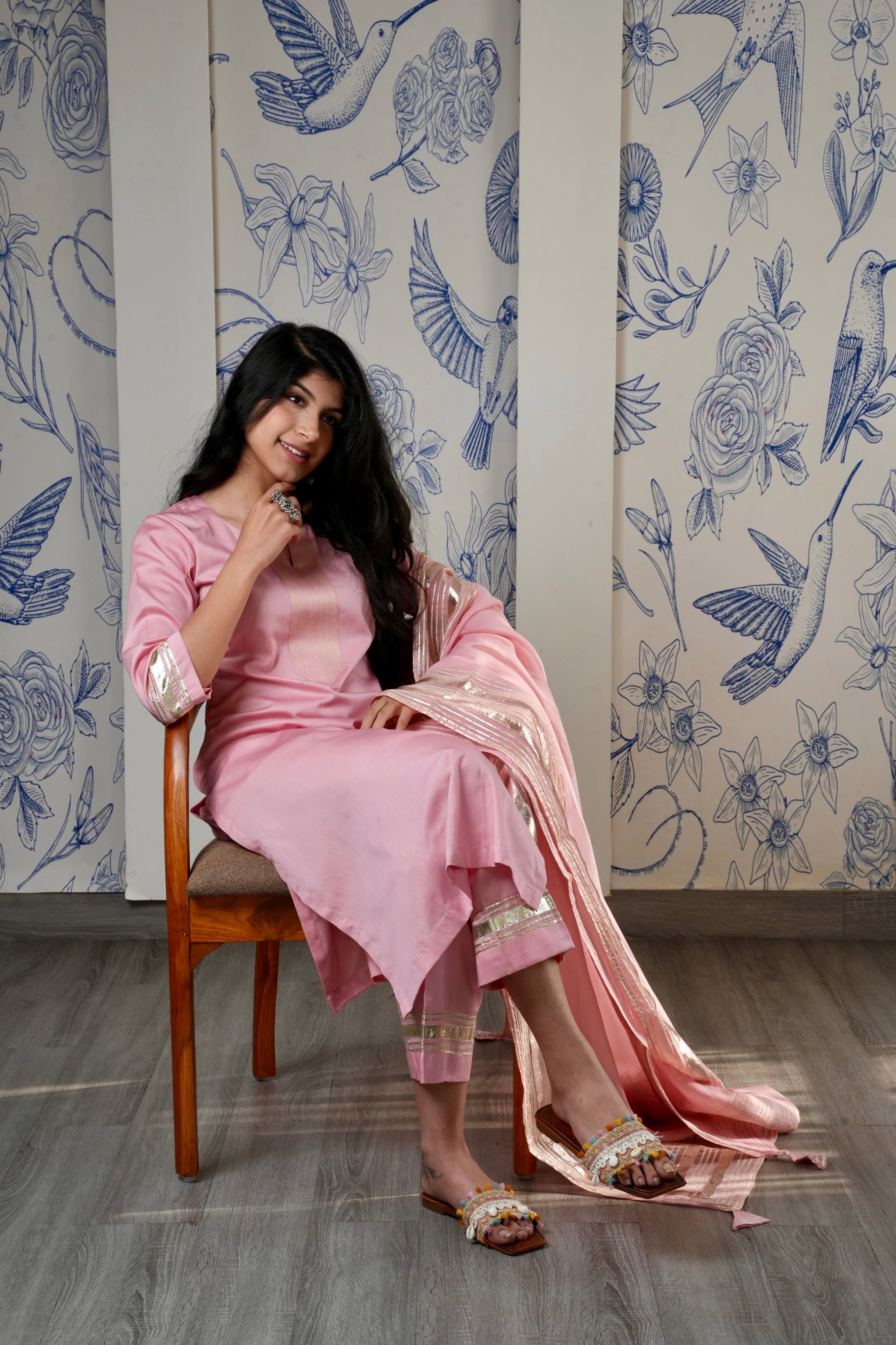 Pastel pink Gota set